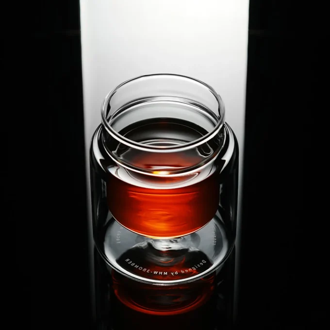 MHW-3BOMBER DW Series Double Wall Glass Cup Black