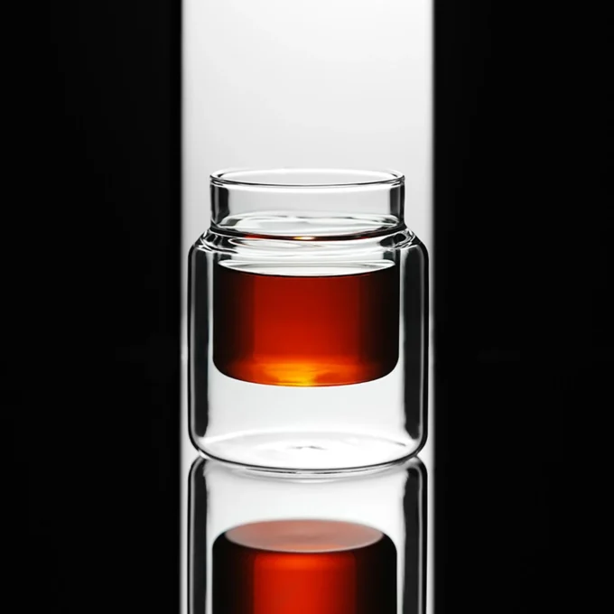 MHW-3BOMBER DW Series Double Wall Glass Cup Black