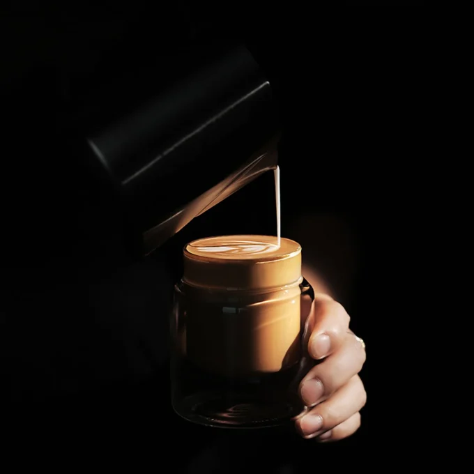 MHW-3BOMBER DW Series Double Wall Glass Cup Black