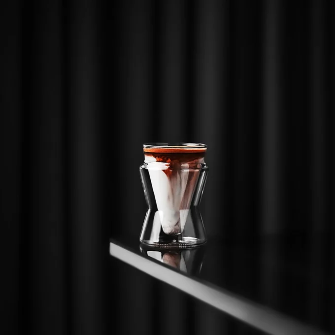 MHW-3BOMBER DW Series Double Wall Glass Cup Black