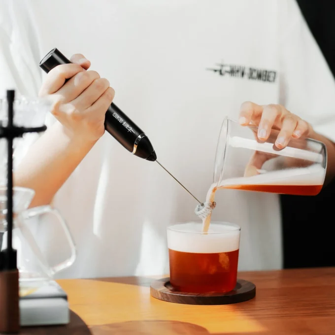 MHW-3BOMBER Electric Milk Frother for Latte & Cappuccino