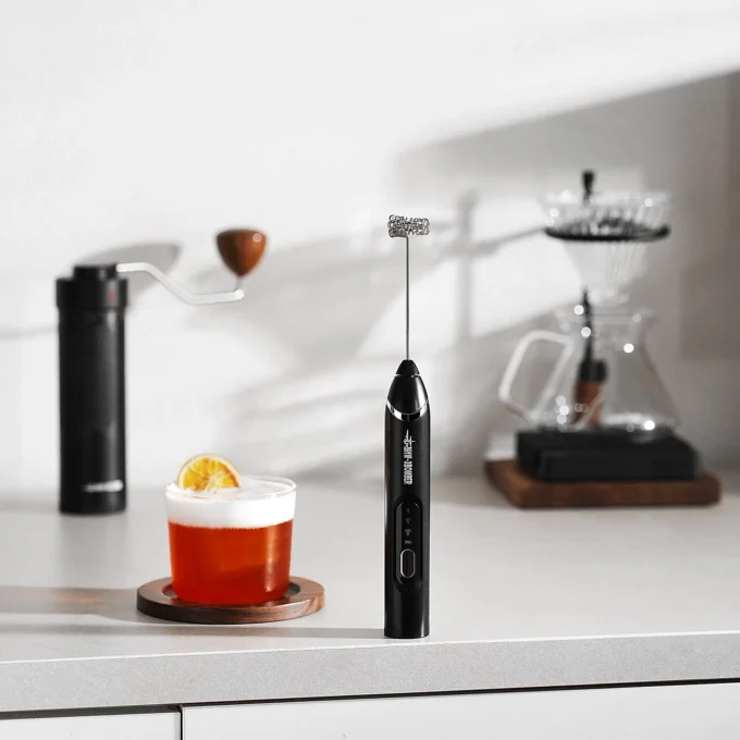 MHW-3BOMBER Electric Milk Frother for Latte & Cappuccino