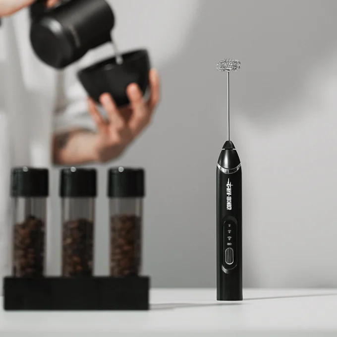 MHW-3BOMBER Electric Milk Frother for Latte & Cappuccino