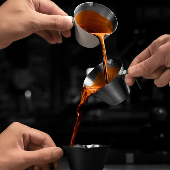 MHW-3BOMBER Double Spout Espresso Measuring Cup
