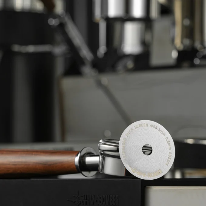 MHW-3BOMBER Round Hole Espresso Puck Screen