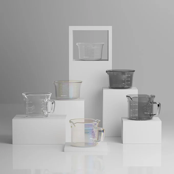 MHW-3BOMBER Glass Measuring Cup 120ml (Single/Double Spout)