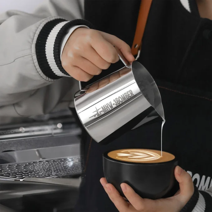 MHW-3BOMBER Latte Art Pitcher 5.0 Glossy Grey (400-650ml)