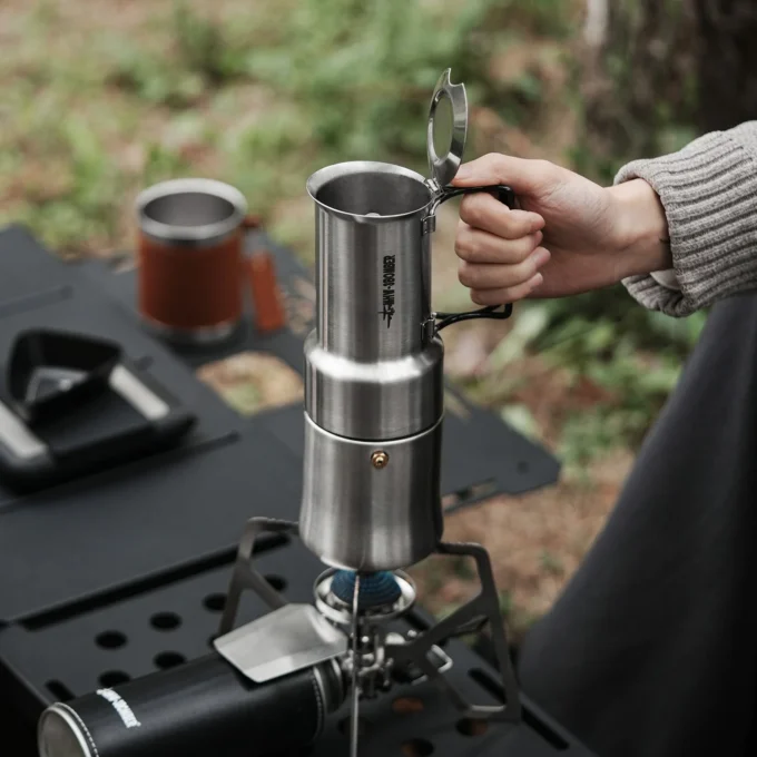 MHW-3BOMBER MET Outdoor Moka Pot for Camping