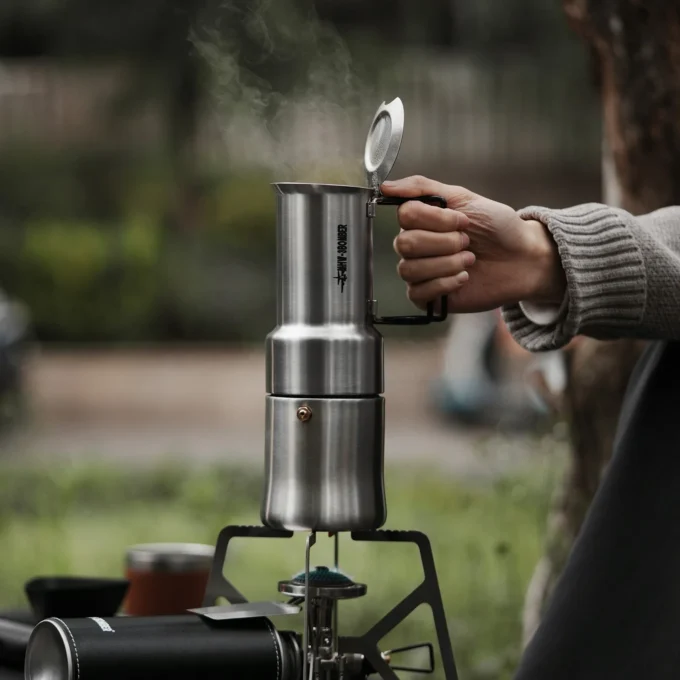 MHW-3BOMBER MET Outdoor Moka Pot for Camping