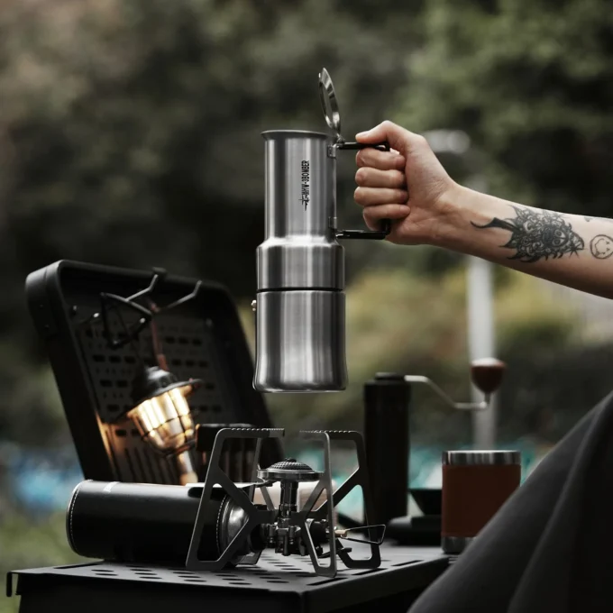 MHW-3BOMBER MET Outdoor Moka Pot for Camping