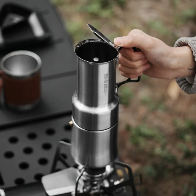 MHW-3BOMBER MET Outdoor Moka Pot for Camping