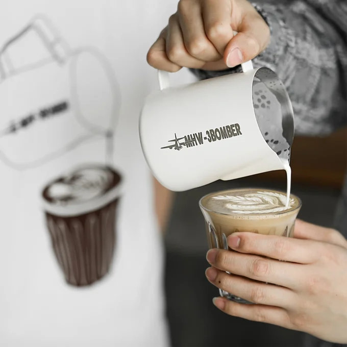 MHW-3BOMBER Milk Frothing Pitcher 3.0 White (450/600ml)