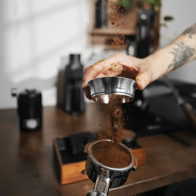 MHW-3BOMBER Stainless Steel Espresso Dosing Funnel