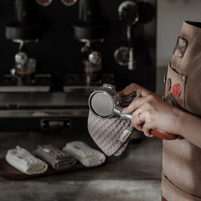 MHW-3BOMBER Waffle Weave Bar Towel for Baristas