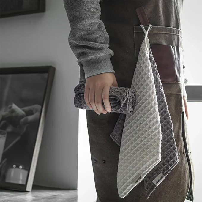 MHW-3BOMBER Waffle Weave Bar Towel for Baristas