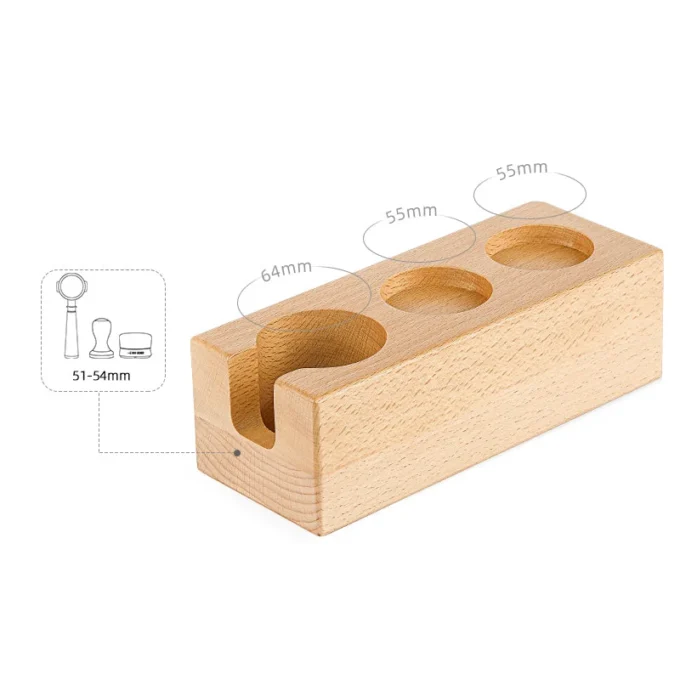 MHW-3BOMBER Wood Espresso Tamping Station (51-54mm)