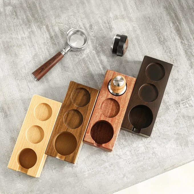 MHW-3BOMBER Wood Espresso Tamping Station (51-54mm)