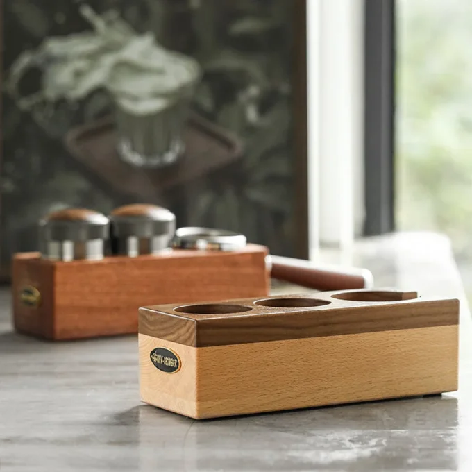 MHW-3BOMBER Wood Espresso Tamping Station (51-54mm)