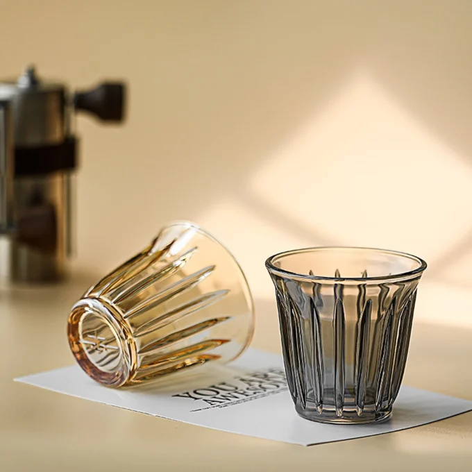MHW-3BOMBER Wright Electroplated Glass Cup Brown (160/240/280ml)