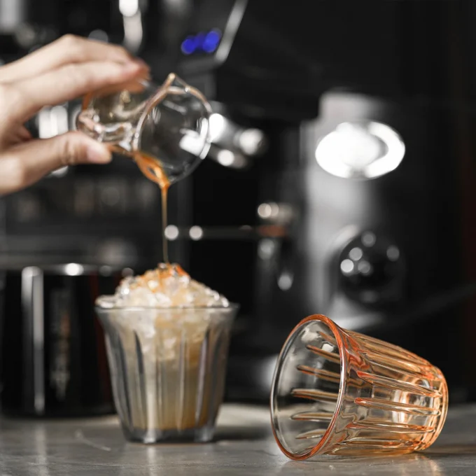 MHW-3BOMBER Wright Electroplated Glass Cup Brown (160/240/280ml)