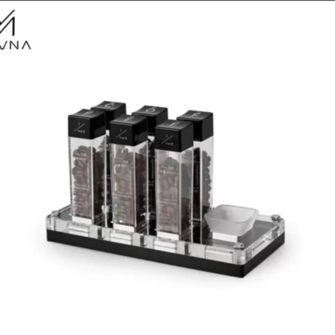 MUVNA Coffee Bean Cellars with Stand & Hopper (6 or 12 Tubes)