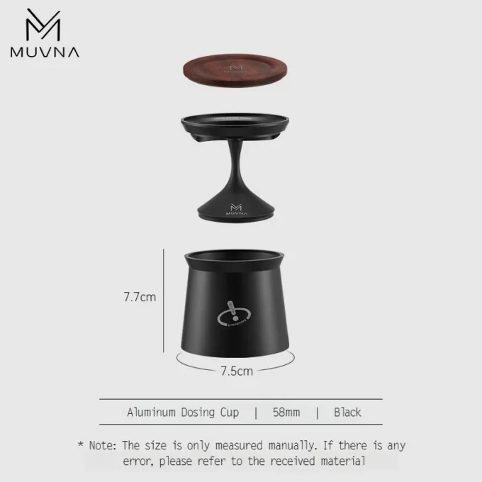 MUVNA Blind Shark Espresso Dosing Cup — 58mm Rotatable