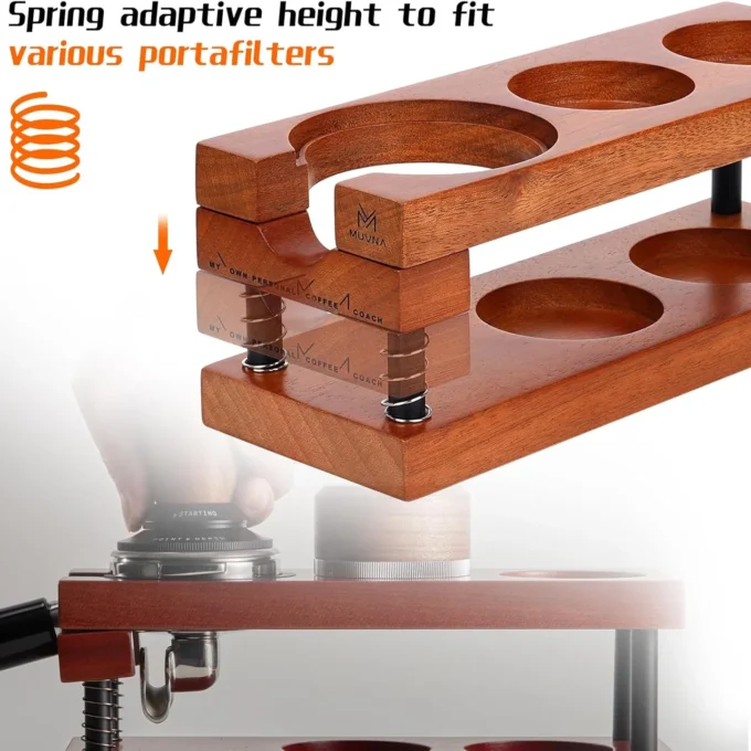 MUVNA Spring-Loaded Coffee Tamper Station Base