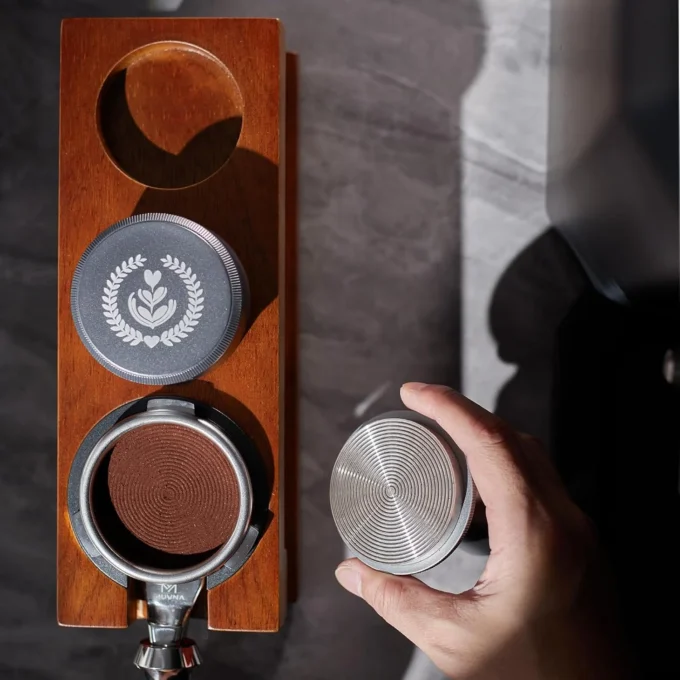 MUVNA Spring-Loaded Coffee Tamper Station Base