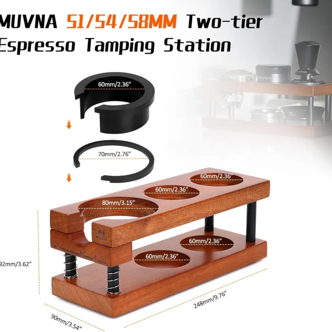 MUVNA Spring-Loaded Coffee Tamper Station Base