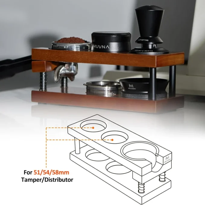 MUVNA Spring-Loaded Coffee Tamper Station Base