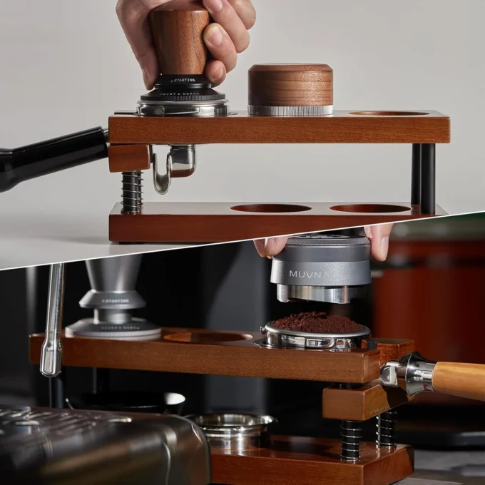 MUVNA Spring-Loaded Coffee Tamper Station Base