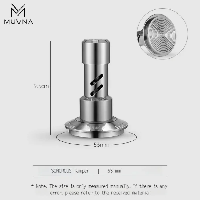 MUVNA V2 Calibrated Spring Espresso Tamper (51-58.35mm)