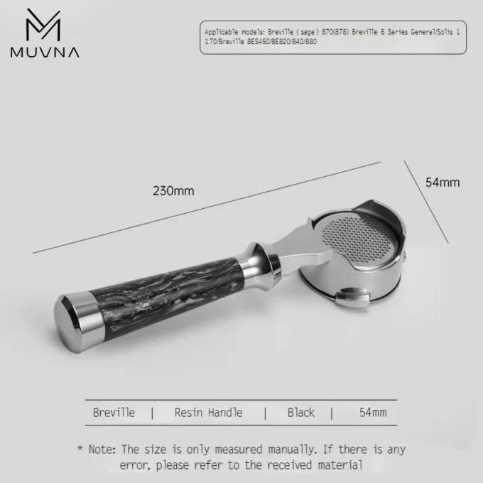 MUVNA Lucifer Bottomless Portafilter with Basket