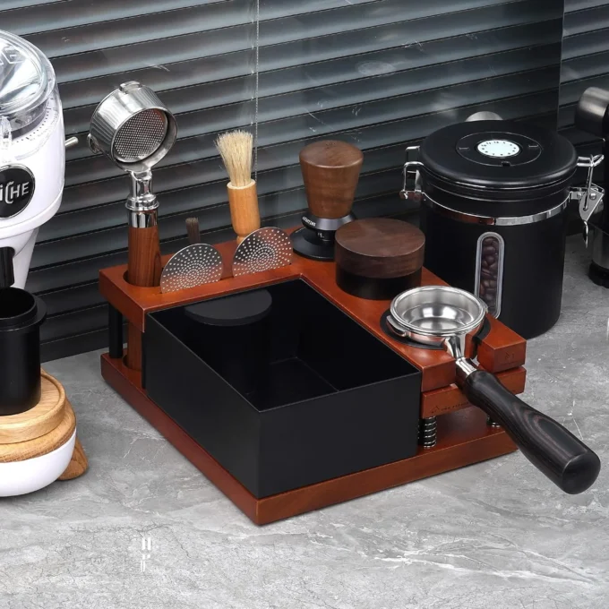 MUVNA Dual-Tier Espresso Coffee Organizer Box