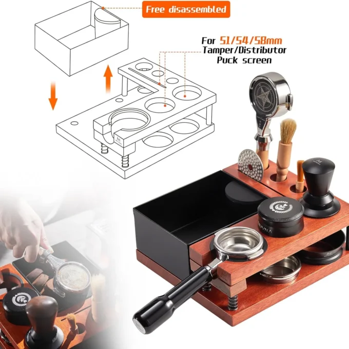 MUVNA Dual-Tier Espresso Coffee Organizer Box