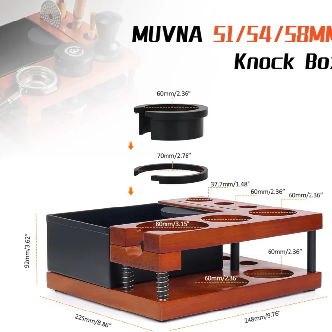 MUVNA Dual-Tier Espresso Coffee Organizer Box