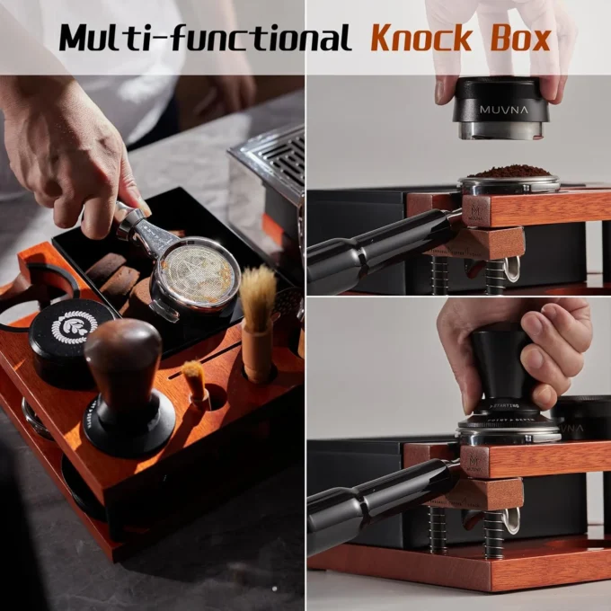 MUVNA Dual-Tier Espresso Coffee Organizer Box