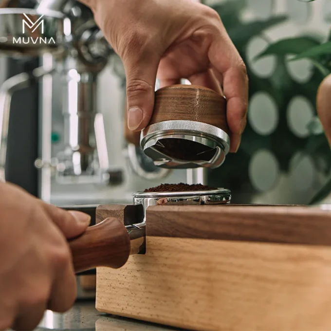 MUVNA Walnut Handle Espresso Distributor (51/53.3/58.5mm)