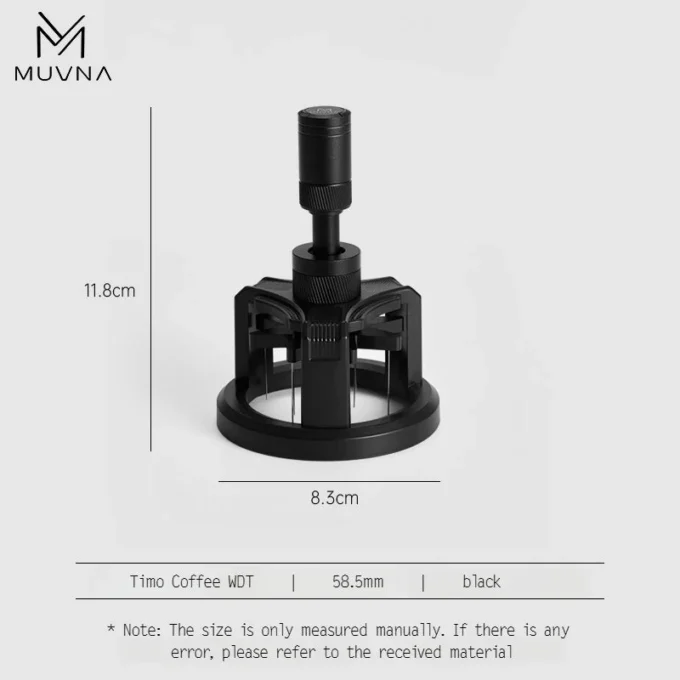 MUVNA Adjustable Espresso WDT Distribution Tool (51/53.3/58.5mm)
