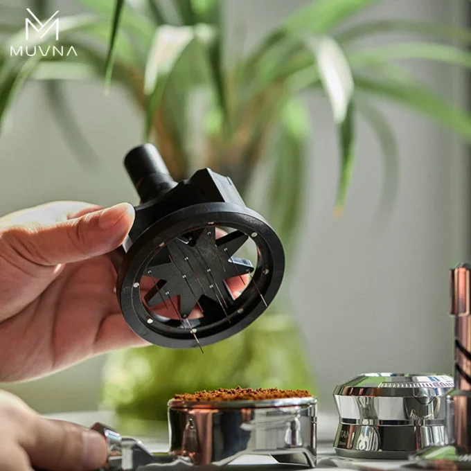 MUVNA Adjustable Espresso WDT Distribution Tool (51/53.3/58.5mm)