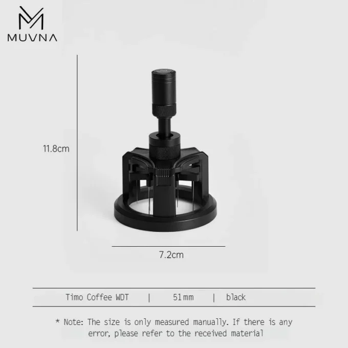 MUVNA Adjustable Espresso WDT Distribution Tool (51/53.3/58.5mm)