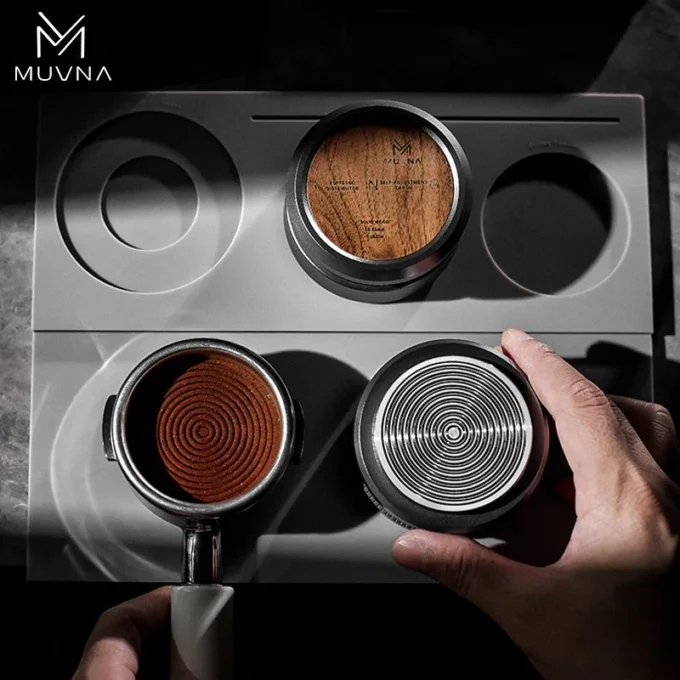 MUVNA Wooden Gravity Calibrated Tamper & Distributor (51-58.5mm)