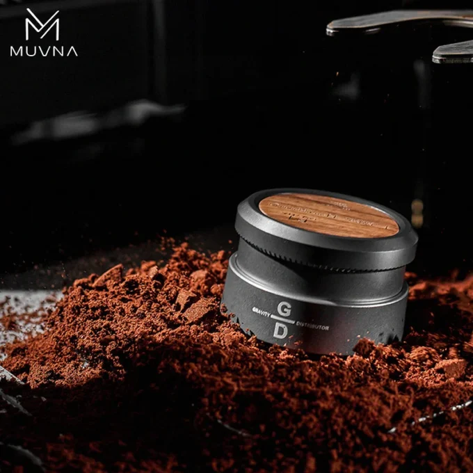 MUVNA Wooden Gravity Calibrated Tamper & Distributor (51-58.5mm)