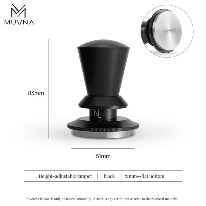 MUVNA Infinitely Adjustable Espresso Tamper (51/53.3/58.5mm)