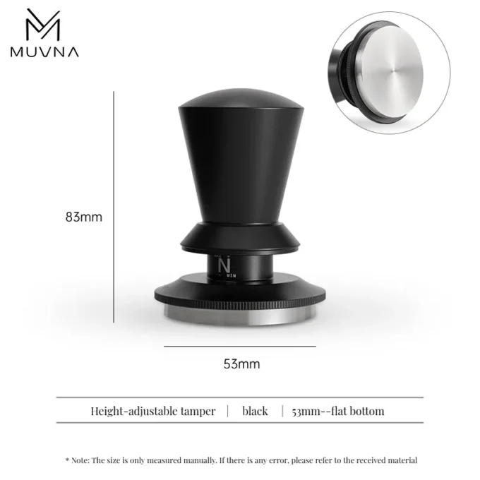 MUVNA Infinitely Adjustable Espresso Tamper (51/53.3/58.5mm)