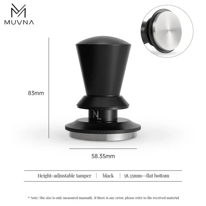 MUVNA Infinitely Adjustable Espresso Tamper (51/53.3/58.5mm)