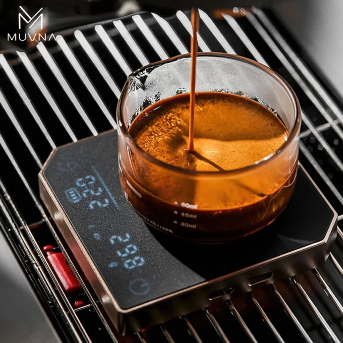 MUVNA Metal Smart Coffee Scale — Bluetooth Espresso Scale