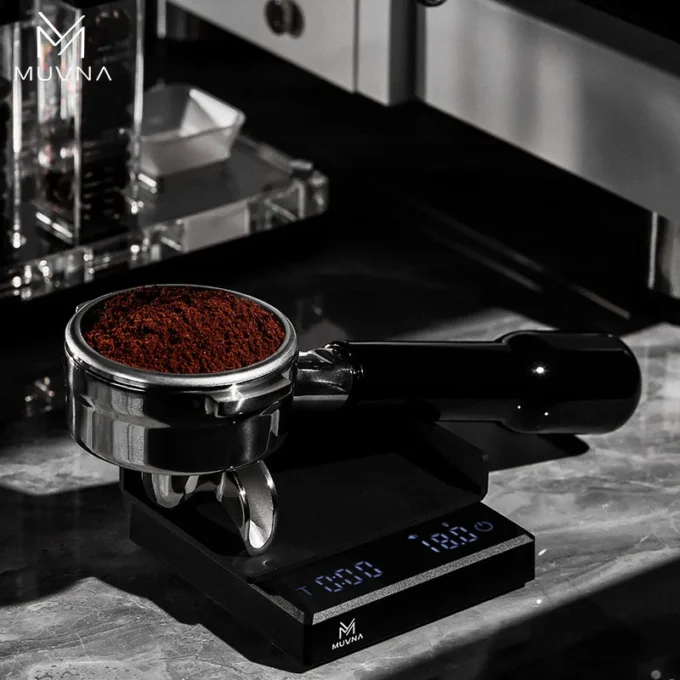 MUVNA Prosecco Mini Coffee Scale — 0.1g Espresso Scale