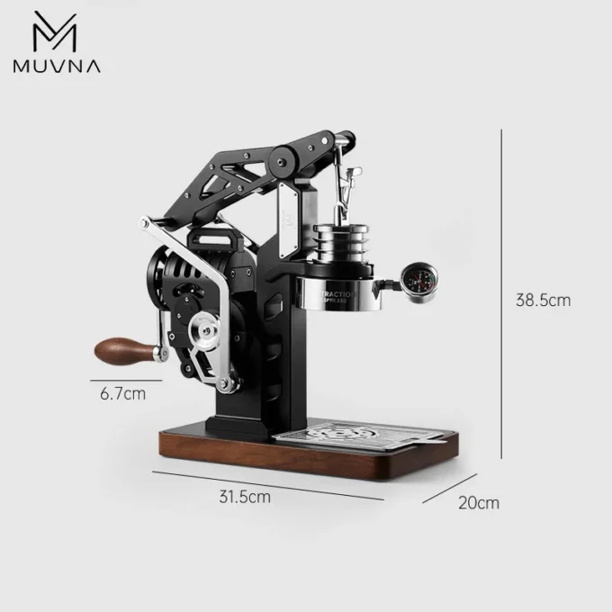 MUVNA Semi-Automatic Hand Cranked 58mm Lever Espresso Maker