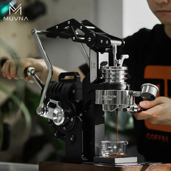 MUVNA Semi-Automatic Hand Cranked 58mm Lever Espresso Maker